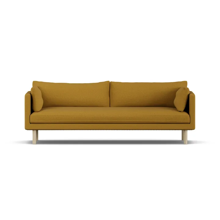 Linnevik sofa - Luiza Mustard 3972-hvidolieret eg, 4-pers. - 1898