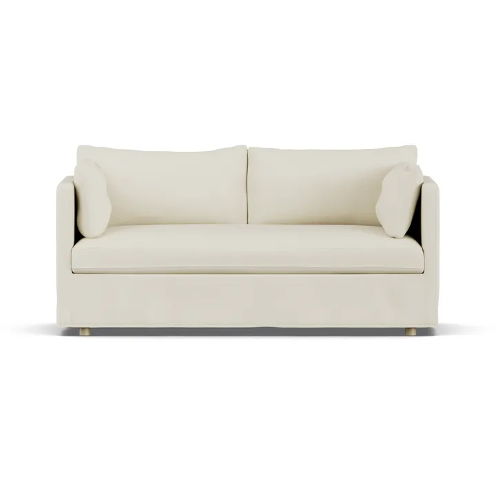 Linnevik sofa - Oslo Nature 1540-hvidolieret eg, 2-pers., med skørt - 1898