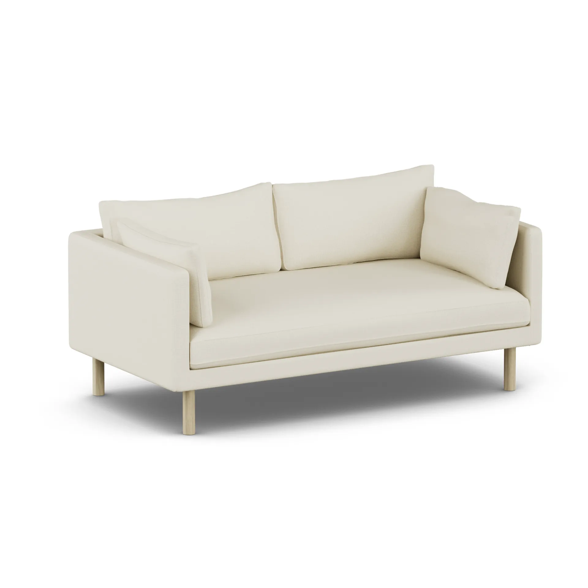 Linnevik sofa, Oslo Nature 1540-hvidolieret eg, 2-pers., uden skørt 1898