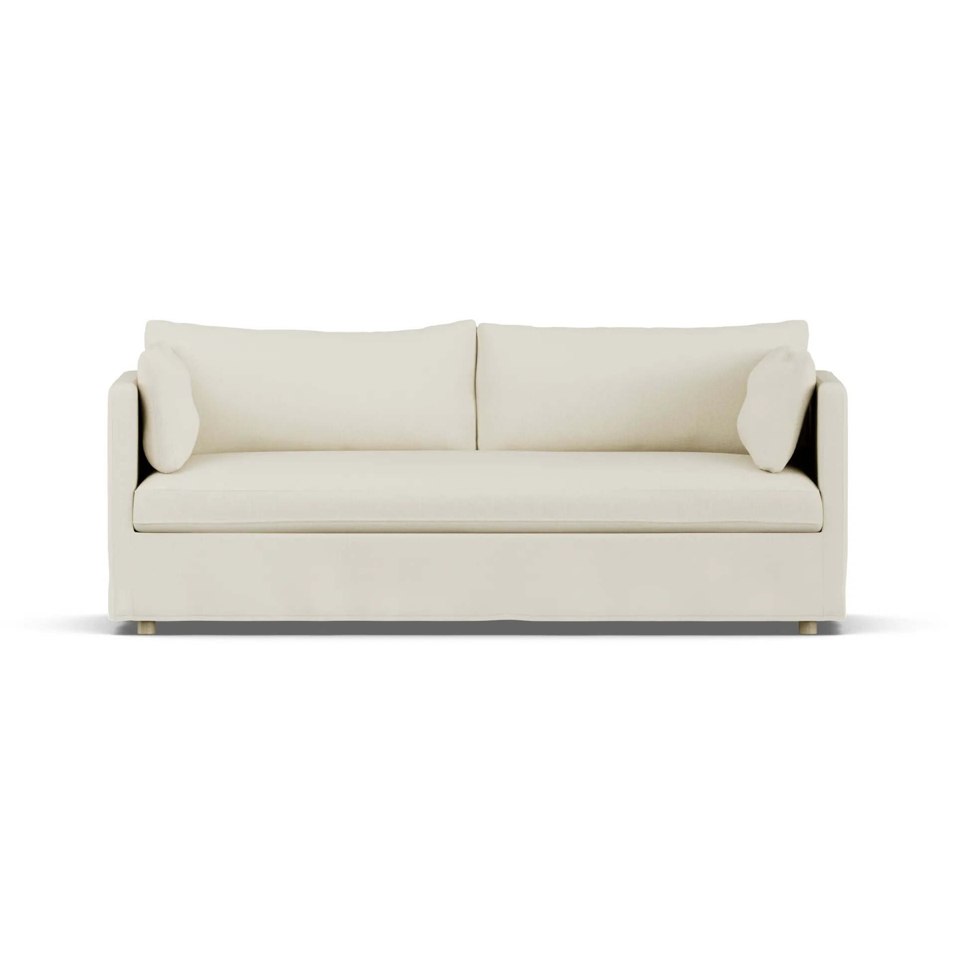 Linnevik sofa, Oslo Nature 1540-hvidolieret eg, 3-pers., med skørt 1898