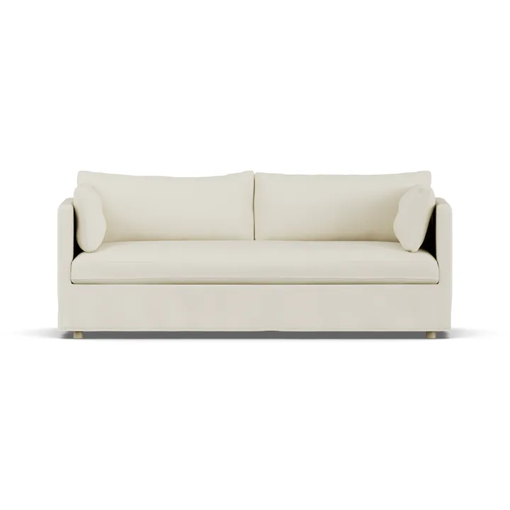 Linnevik sofa - Oslo Nature 1540-hvidolieret eg, 3-pers., med skørt - 1898
