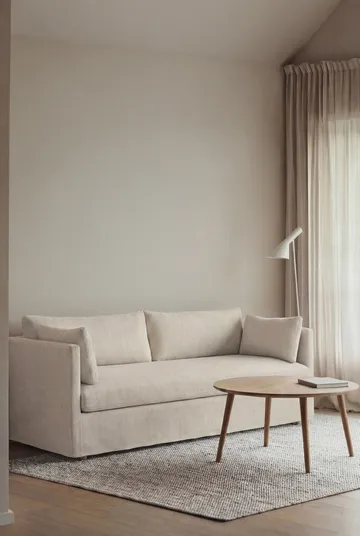 Linnevik sofa - Oslo Nature 1540-hvidolieret eg, 3-pers., med skørt - 1898