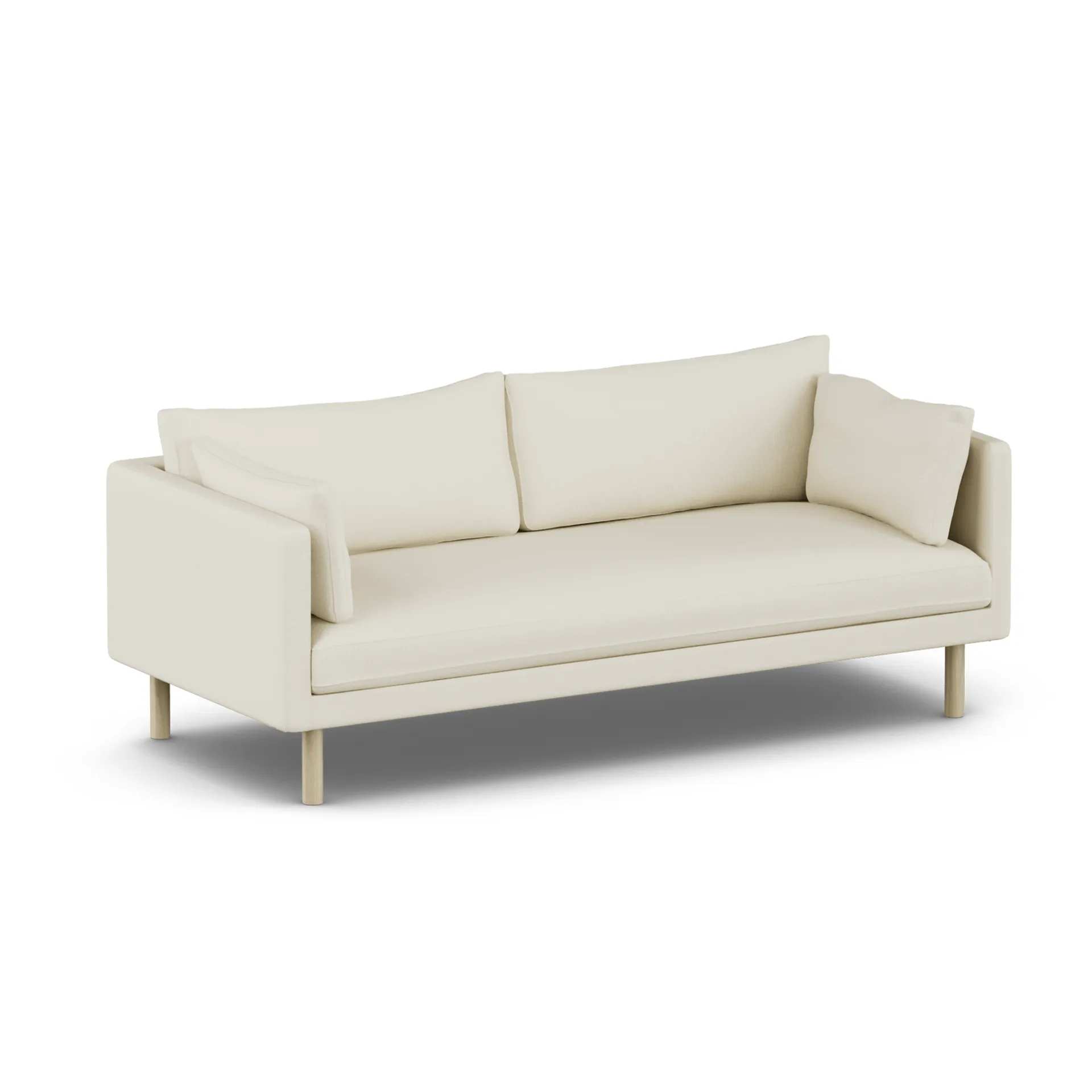 Linnevik sofa, Oslo Nature 1540-hvidolieret eg, 3-pers., uden skørt 1898