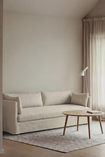 Linnevik sofa - Oslo Nature 1540-hvidolieret eg, 4-pers., med skørt - 1898