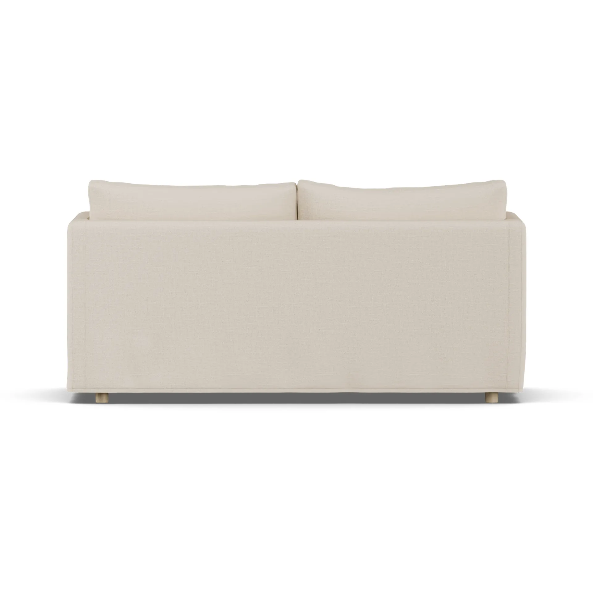 Linnevik sofa, Same Beige 6670-hvidolieret eg, 2-pers., med skørt 1898