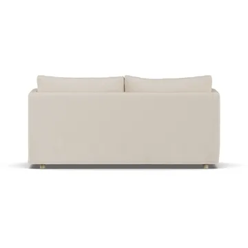 Linnevik sofa - Same Beige 6670-hvidolieret eg, 2-pers., med skørt - 1898