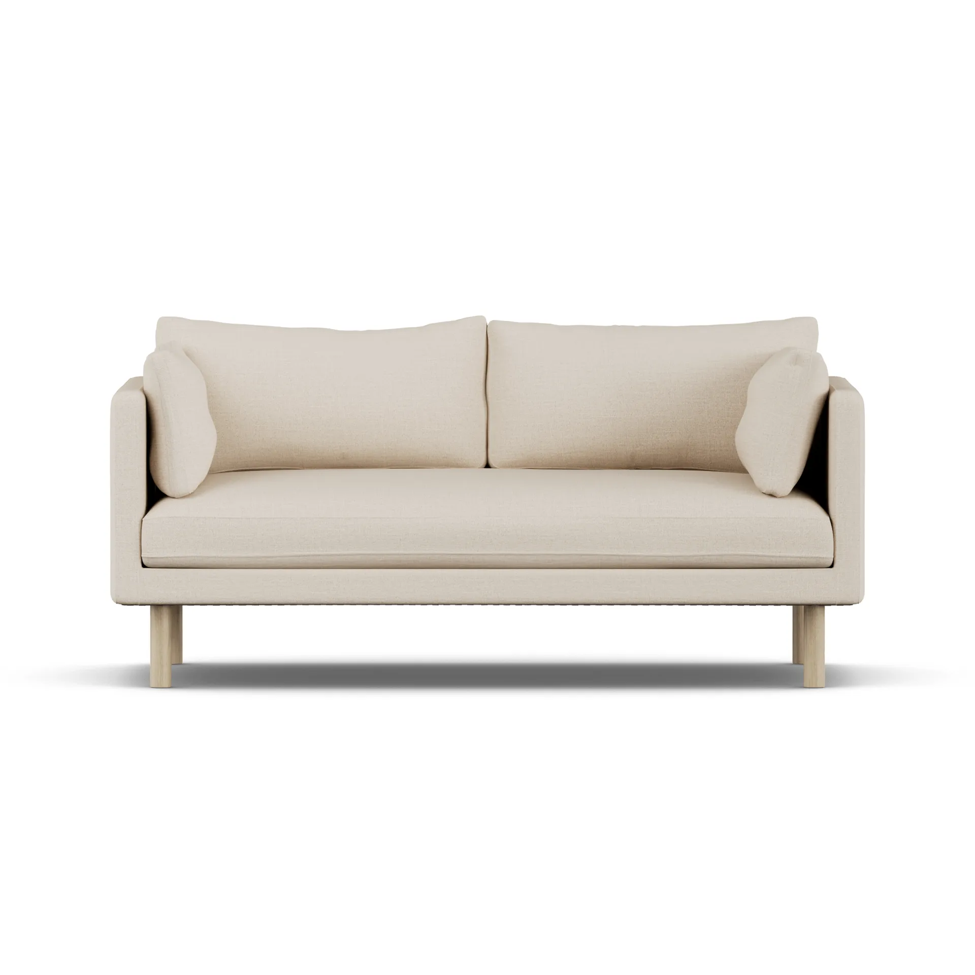 Linnevik sofa, Same Beige 6670-hvidolieret eg, 2-pers., uden skørt 1898
