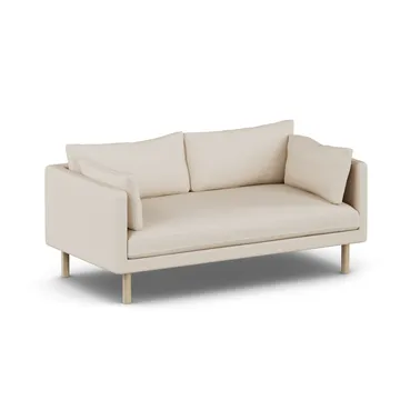 Linnevik sofa - Same Beige 6670-hvidolieret eg, 2-pers., uden skørt - 1898