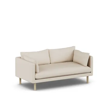 Linnevik sofa - Same Beige 6670-hvidolieret eg, 2-pers. - 1898