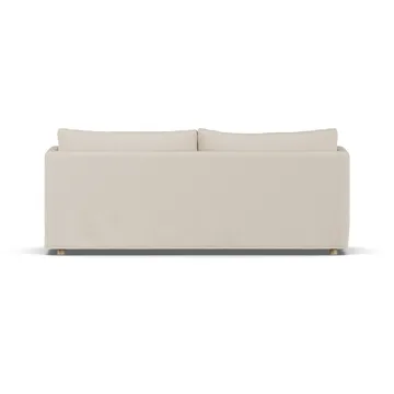 Linnevik sofa - Same Beige 6670-hvidolieret eg, 3-pers., med skørt - 1898