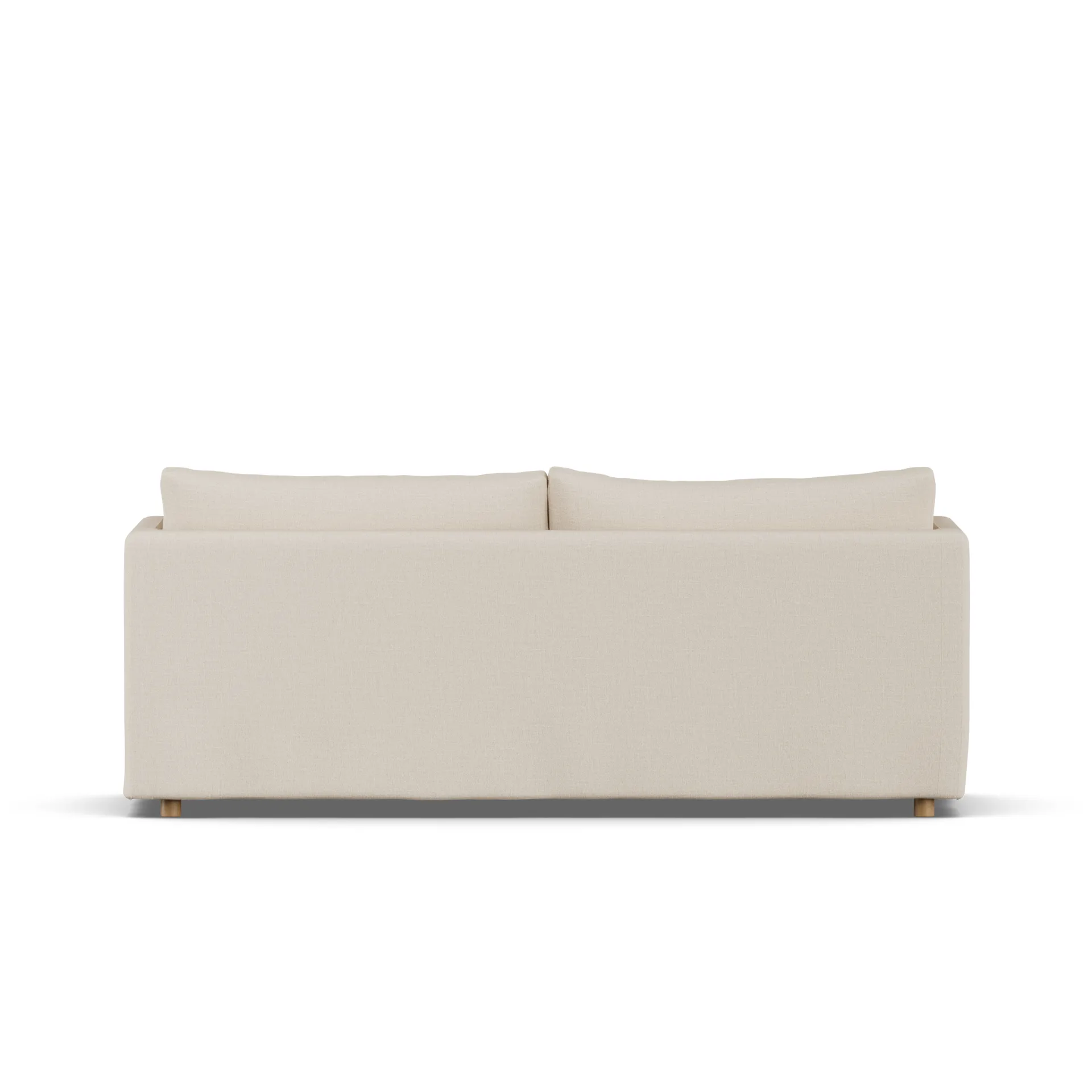 Linnevik sofa, Same Beige 6670-hvidolieret eg, 3-pers., med skørt 1898