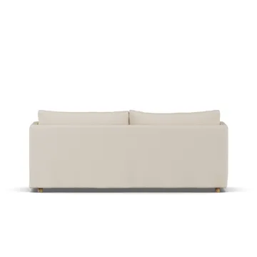 Linnevik sofa - Same Beige 6670-hvidolieret eg, 3-pers., med skørt - 1898