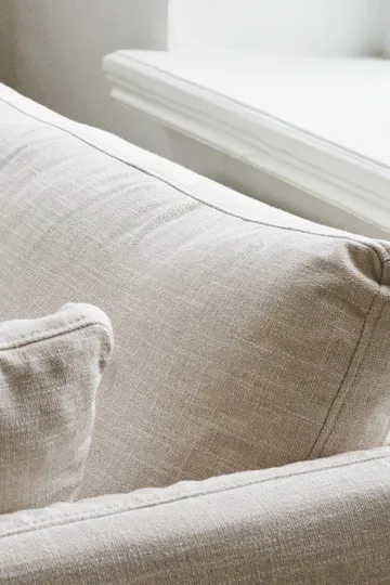 Linnevik sofa - Same Beige 6670-hvidolieret eg, 3-pers., med skørt - 1898