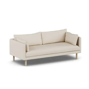 Linnevik sofa - Same Beige 6670-hvidolieret eg, 3-pers., uden skørt - 1898