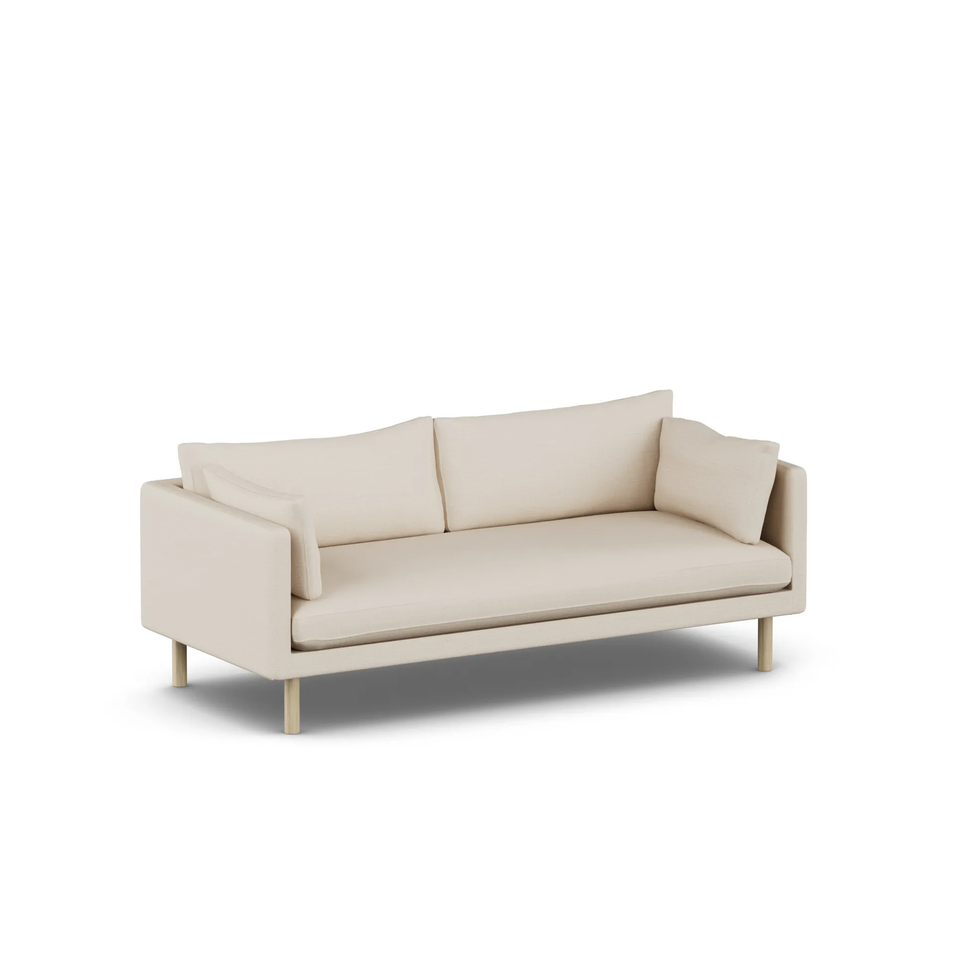 Linnevik sofa, Same Beige 6670-hvidolieret eg, 3-pers. 1898