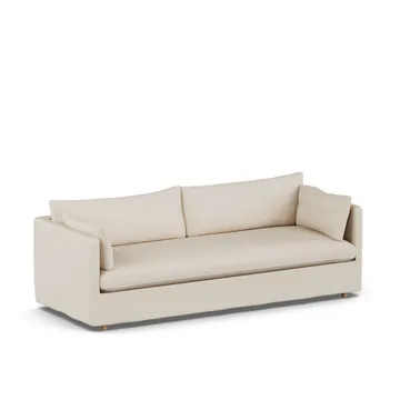 Linnevik sofa - Same Beige 6670-hvidolieret eg, 4-pers., med skørt - 1898