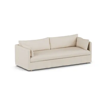 Linnevik sofa - Same Beige 6670-hvidolieret eg, 4-pers., med skørt - 1898