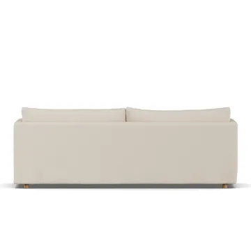 Linnevik sofa - Same Beige 6670-hvidolieret eg, 4-pers., med skørt - 1898