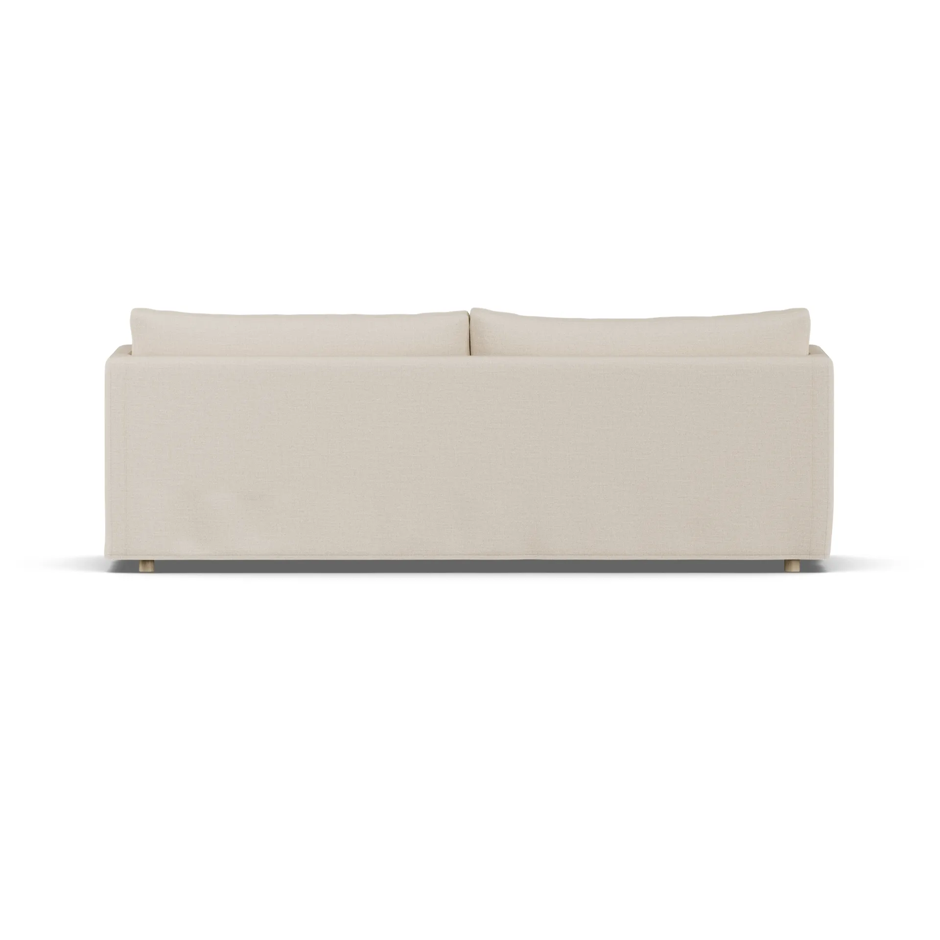 Linnevik sofa, Same Beige 6670-hvidolieret eg, 4-pers., med skørt 1898