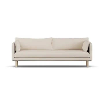 Linnevik sofa - Same Beige 6670-hvidolieret eg, 4-pers., uden skørt - 1898