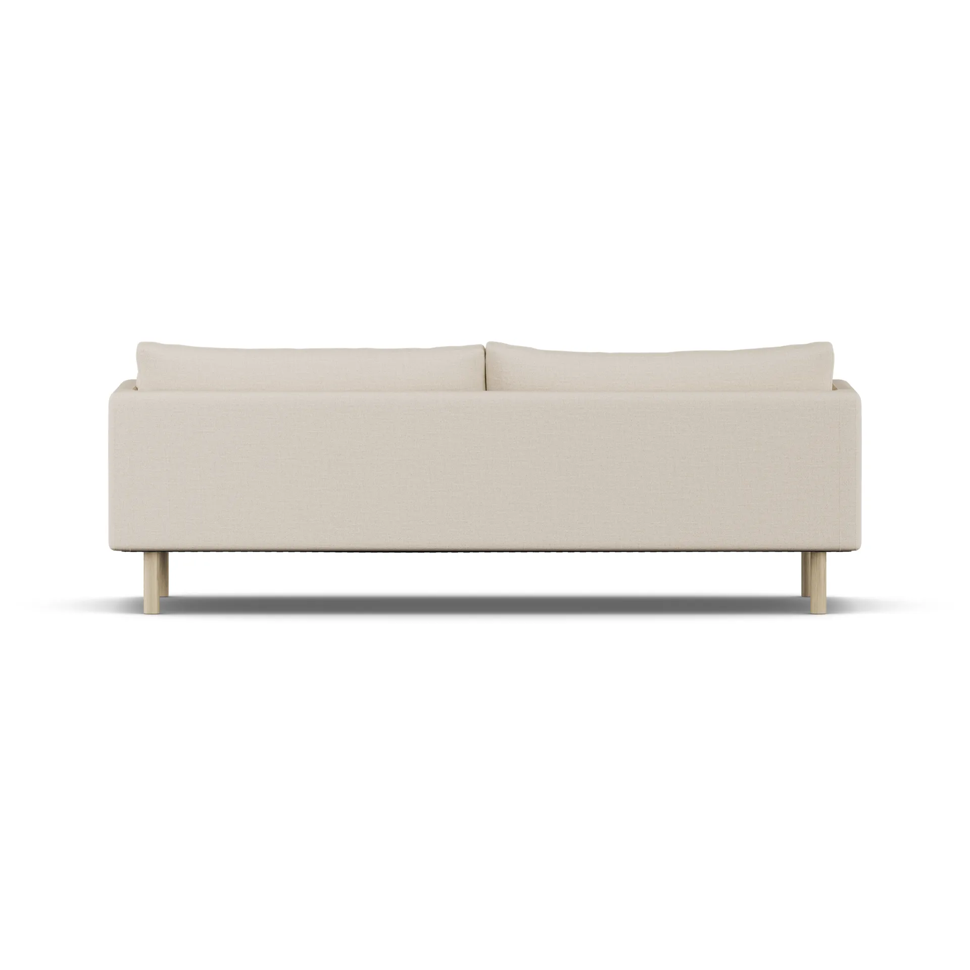 Linnevik sofa, Same Beige 6670-hvidolieret eg, 4-pers., uden skørt 1898