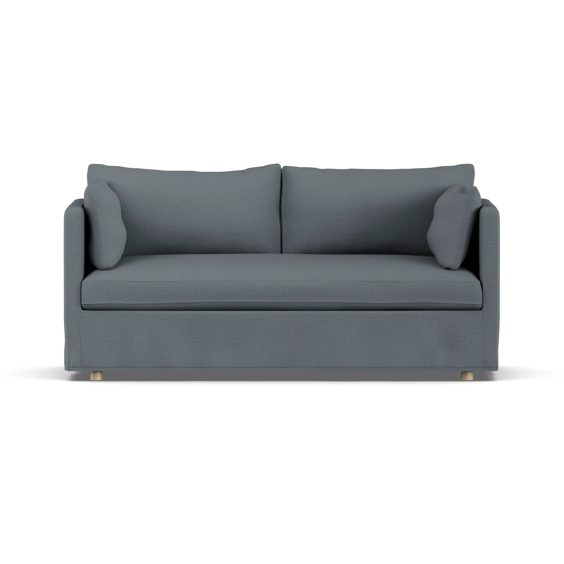 Linnevik sofa, Same Blue 6678-hvidolieret eg, 2-pers., med skørt 1898