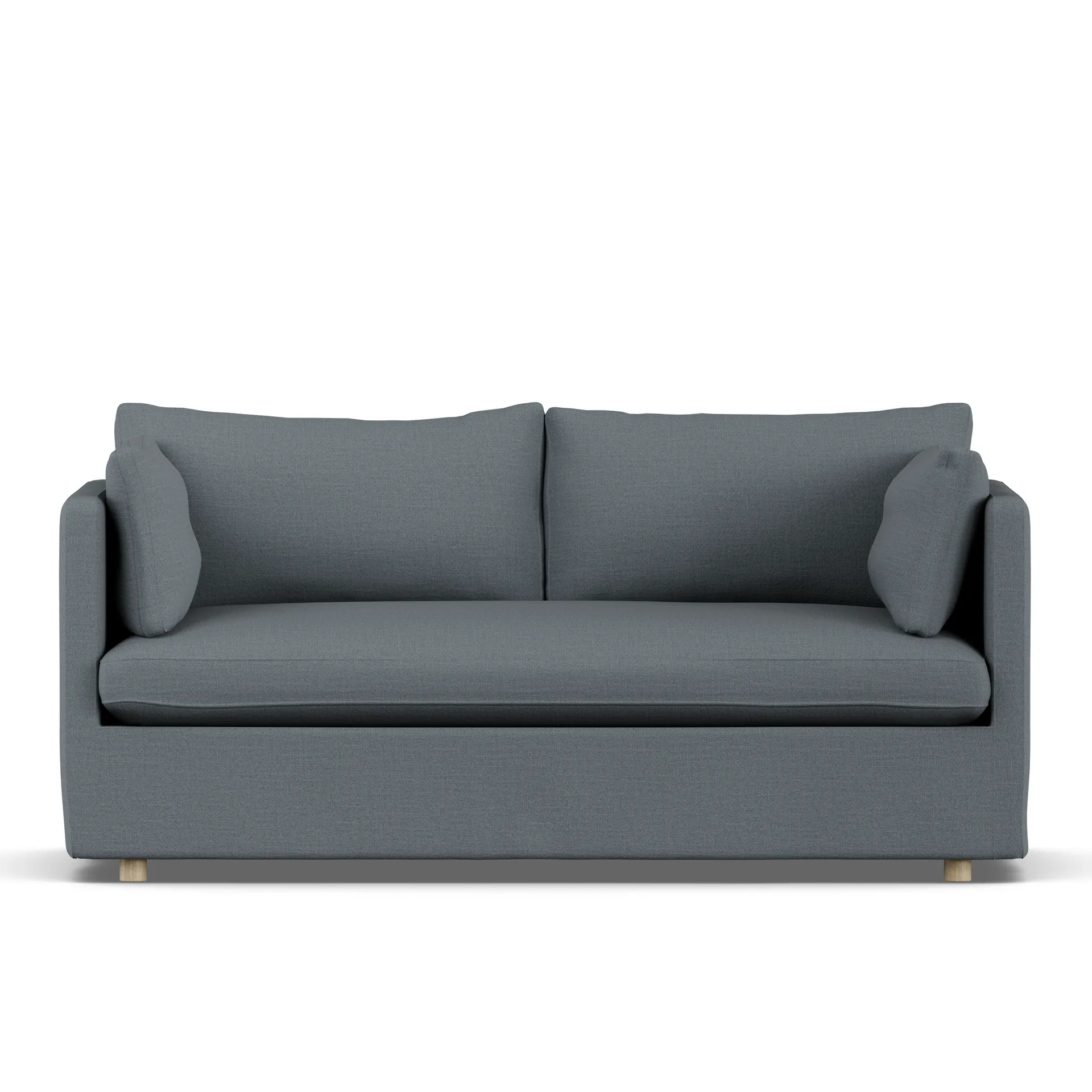 Linnevik sofa, Same Blue 6678-hvidolieret eg, 2-pers., med skørt 1898