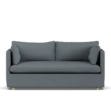 Linnevik sofa - Same Blue 6678-hvidolieret eg, 2-pers., med skørt - 1898