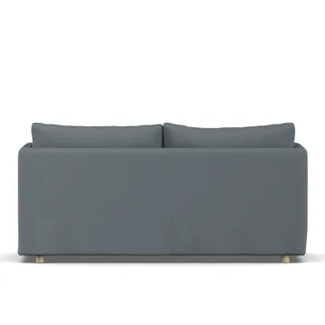 Linnevik sofa - Same Blue 6678-hvidolieret eg, 2-pers., med skørt - 1898