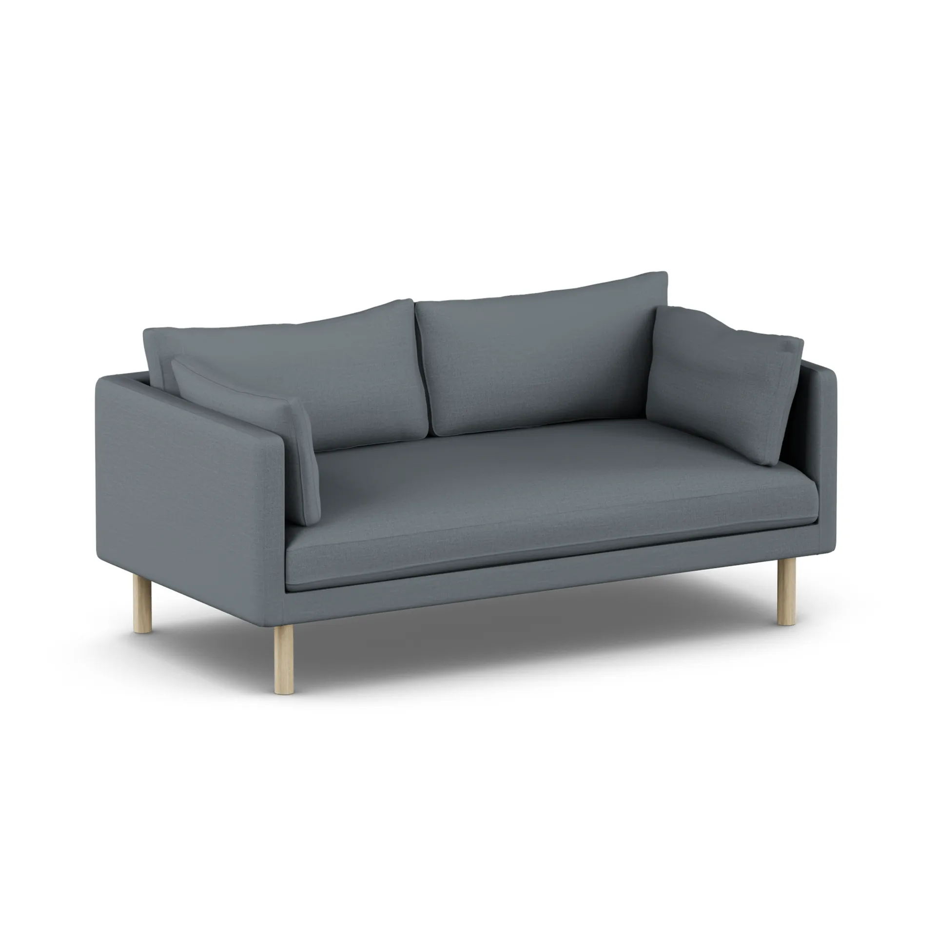 Linnevik sofa, Same Blue 6678-hvidolieret eg, 2-pers., uden skørt 1898