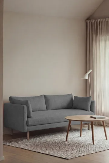 Linnevik sofa - Same Blue 6678-hvidolieret eg, 2-pers., uden skørt - 1898