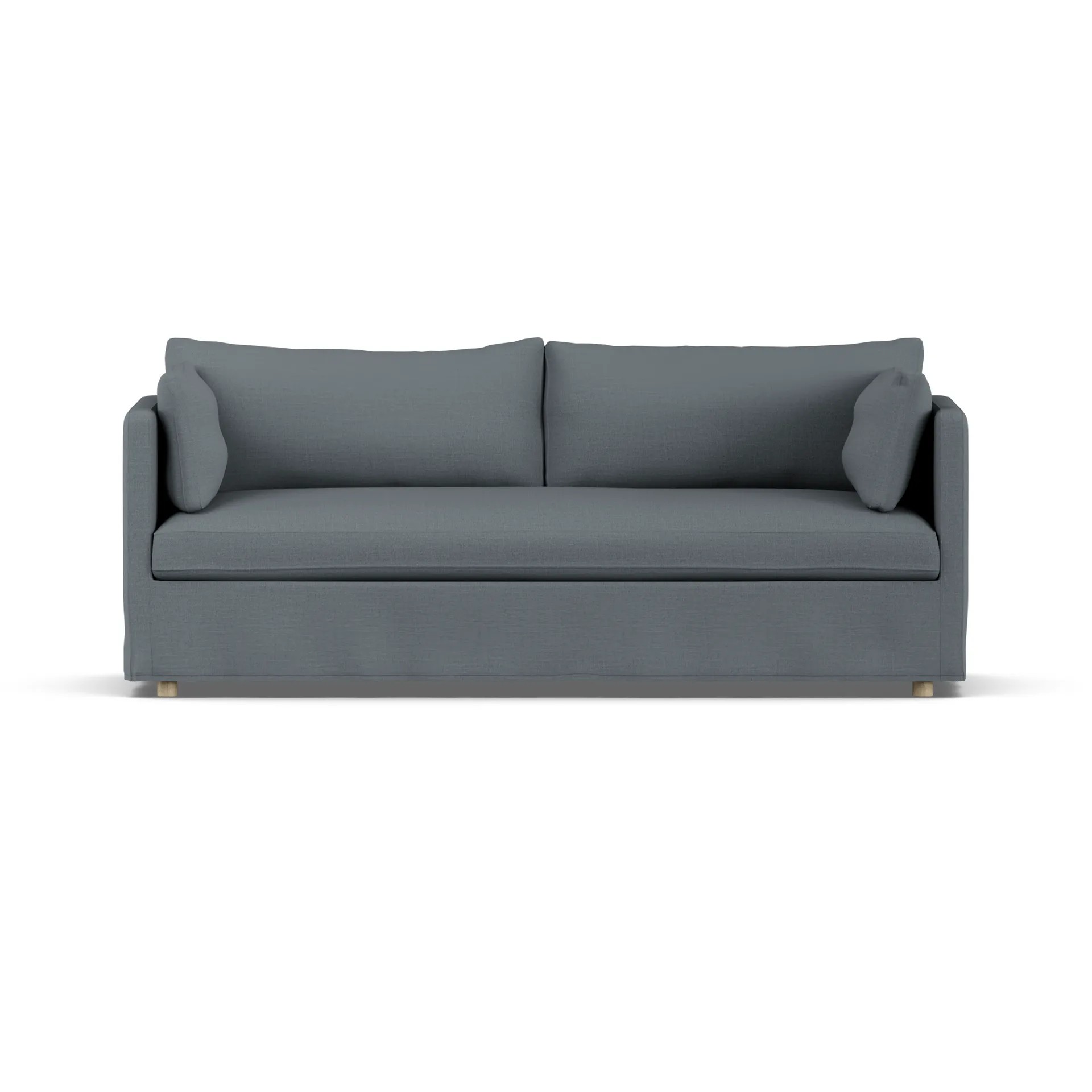 Linnevik sofa, Same Blue 6678-hvidolieret eg, 3-pers., med skørt 1898
