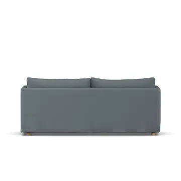 Linnevik sofa - Same Blue 6678-hvidolieret eg, 3-pers., med skørt - 1898