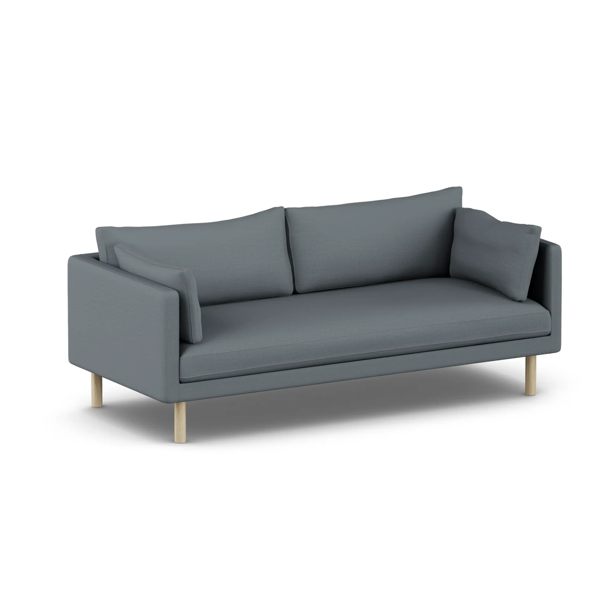 Linnevik sofa, Same Blue 6678-hvidolieret eg, 3-pers., uden skørt 1898