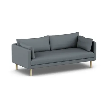 Linnevik sofa - Same Blue 6678-hvidolieret eg, 3-pers., uden skørt - 1898