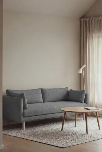 Linnevik sofa - Same Blue 6678-hvidolieret eg, 3-pers., uden skørt - 1898