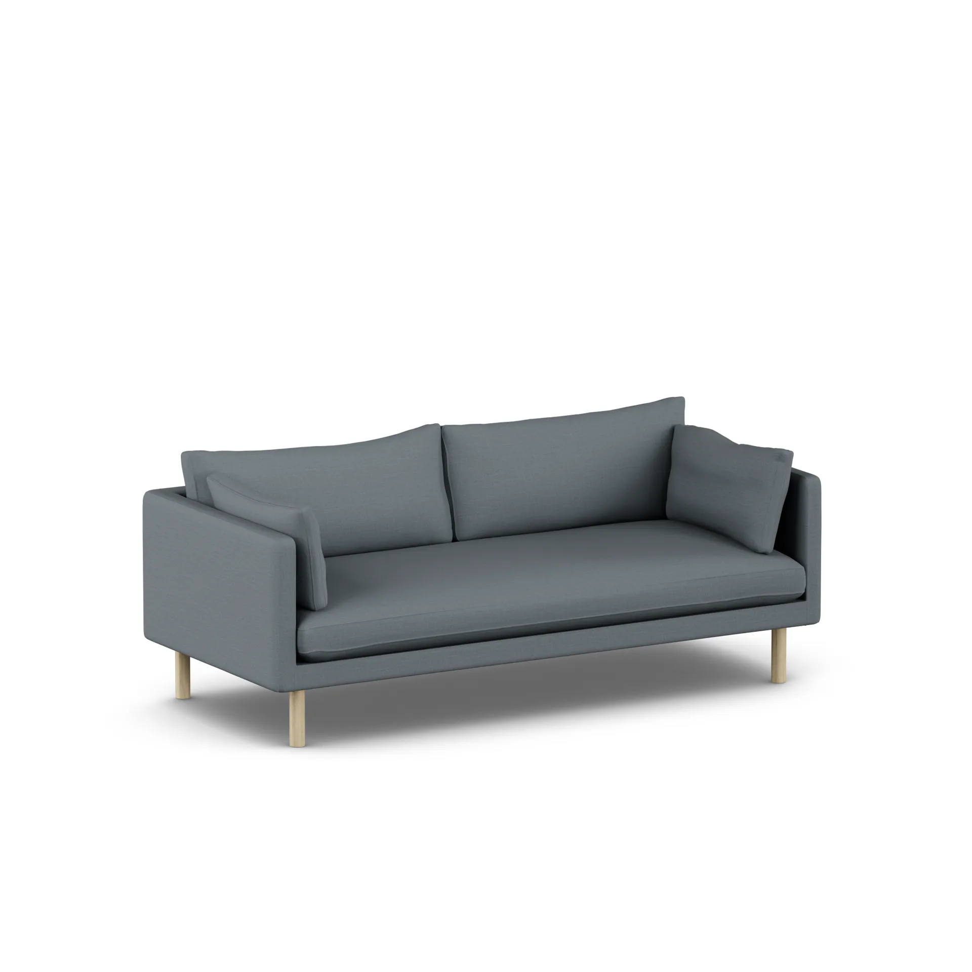 Linnevik sofa, Same Blue 6678-hvidolieret eg, 3-pers. 1898
