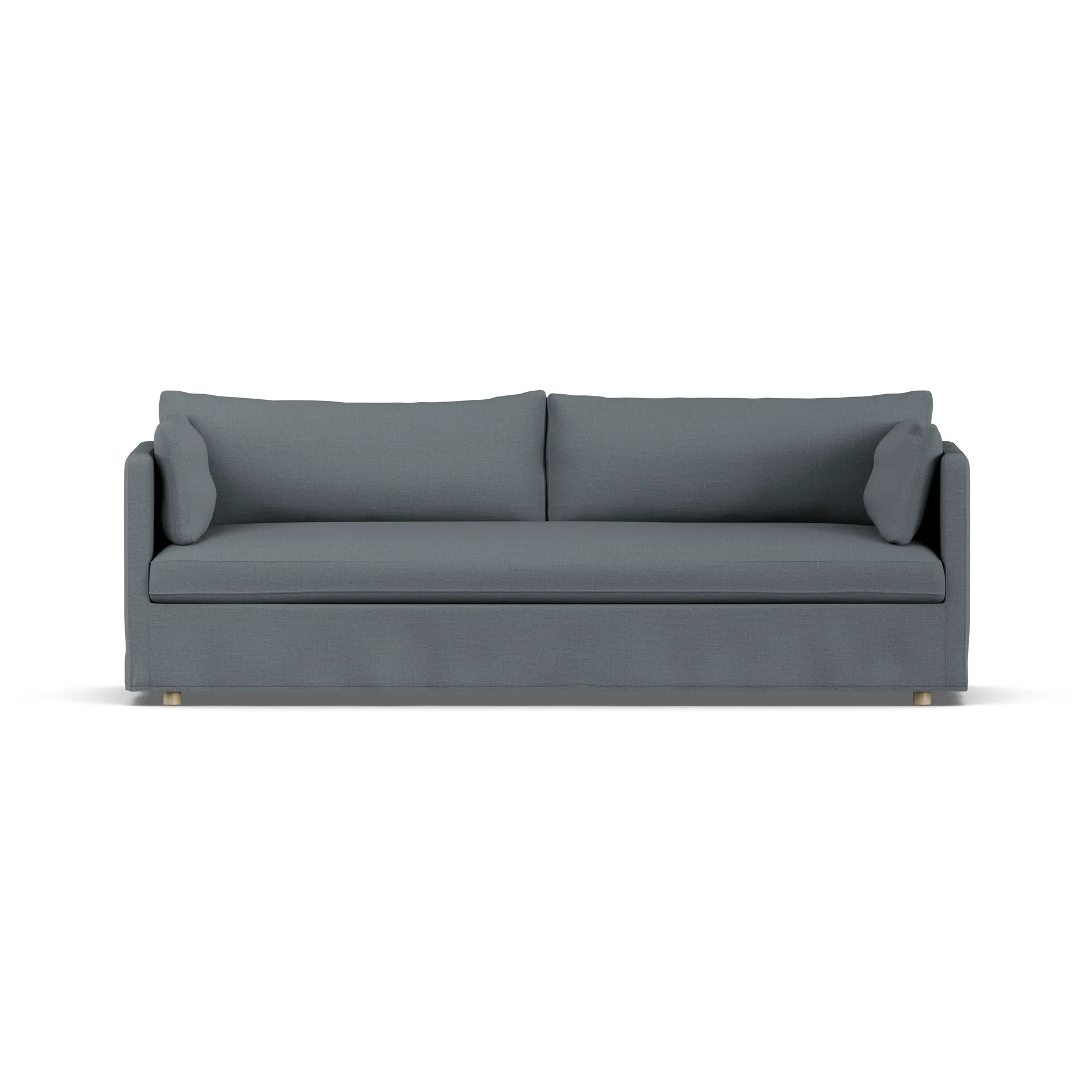 Linnevik sofa, Same Blue 6678-hvidolieret eg, 4-pers., med skørt 1898