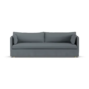 Linnevik sofa - Same Blue 6678-hvidolieret eg, 4-pers., med skørt - 1898