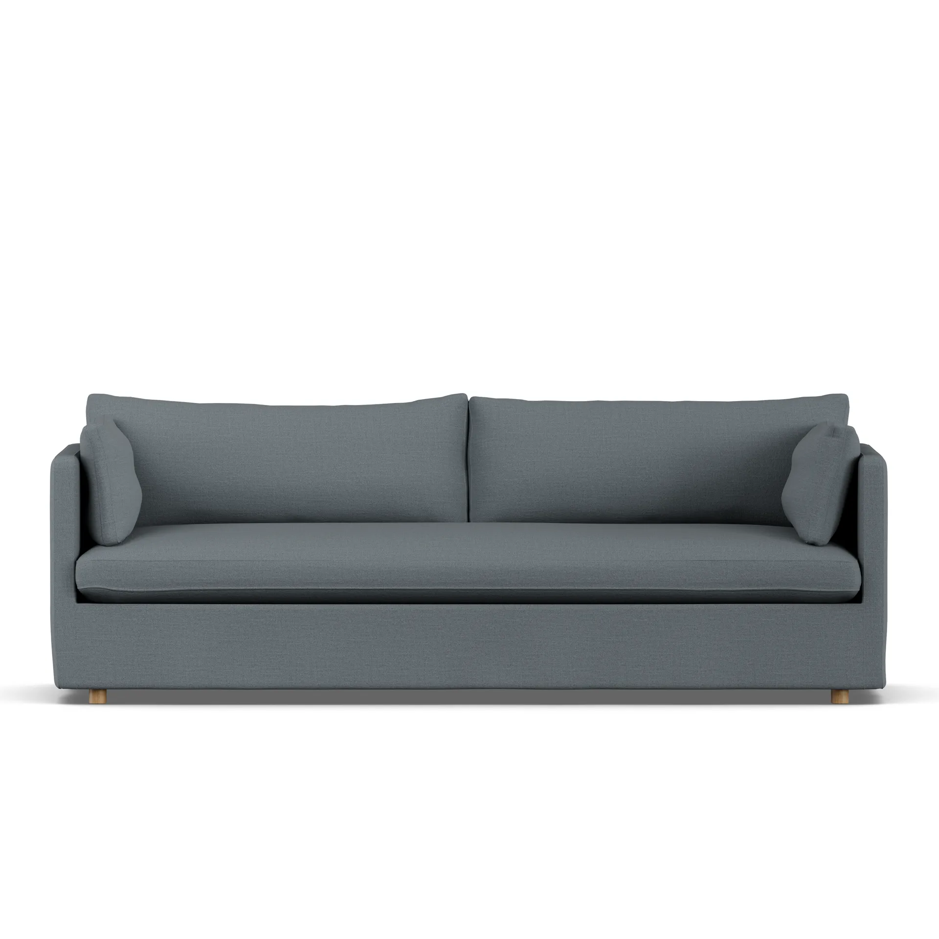 Linnevik sofa, Same Blue 6678-hvidolieret eg, 4-pers., med skørt 1898