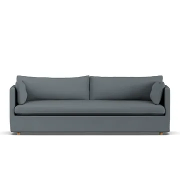 Linnevik sofa - Same Blue 6678-hvidolieret eg, 4-pers., med skørt - 1898
