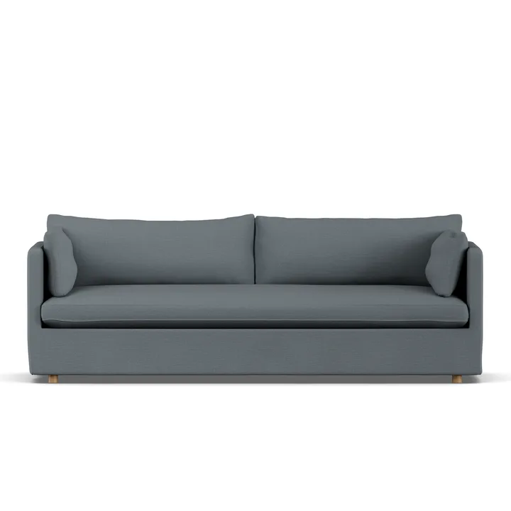 Linnevik sofa - Same Blue 6678-hvidolieret eg, 4-pers., med skørt - 1898