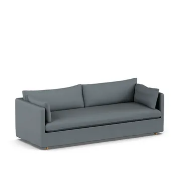Linnevik sofa - Same Blue 6678-hvidolieret eg, 4-pers., med skørt - 1898