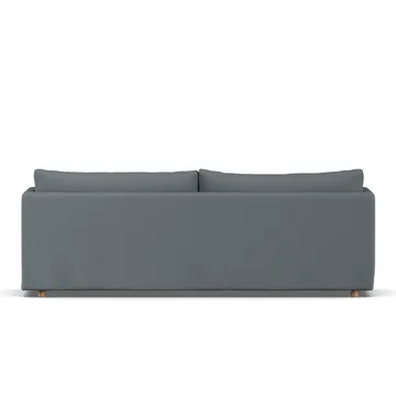 Linnevik sofa - Same Blue 6678-hvidolieret eg, 4-pers., med skørt - 1898