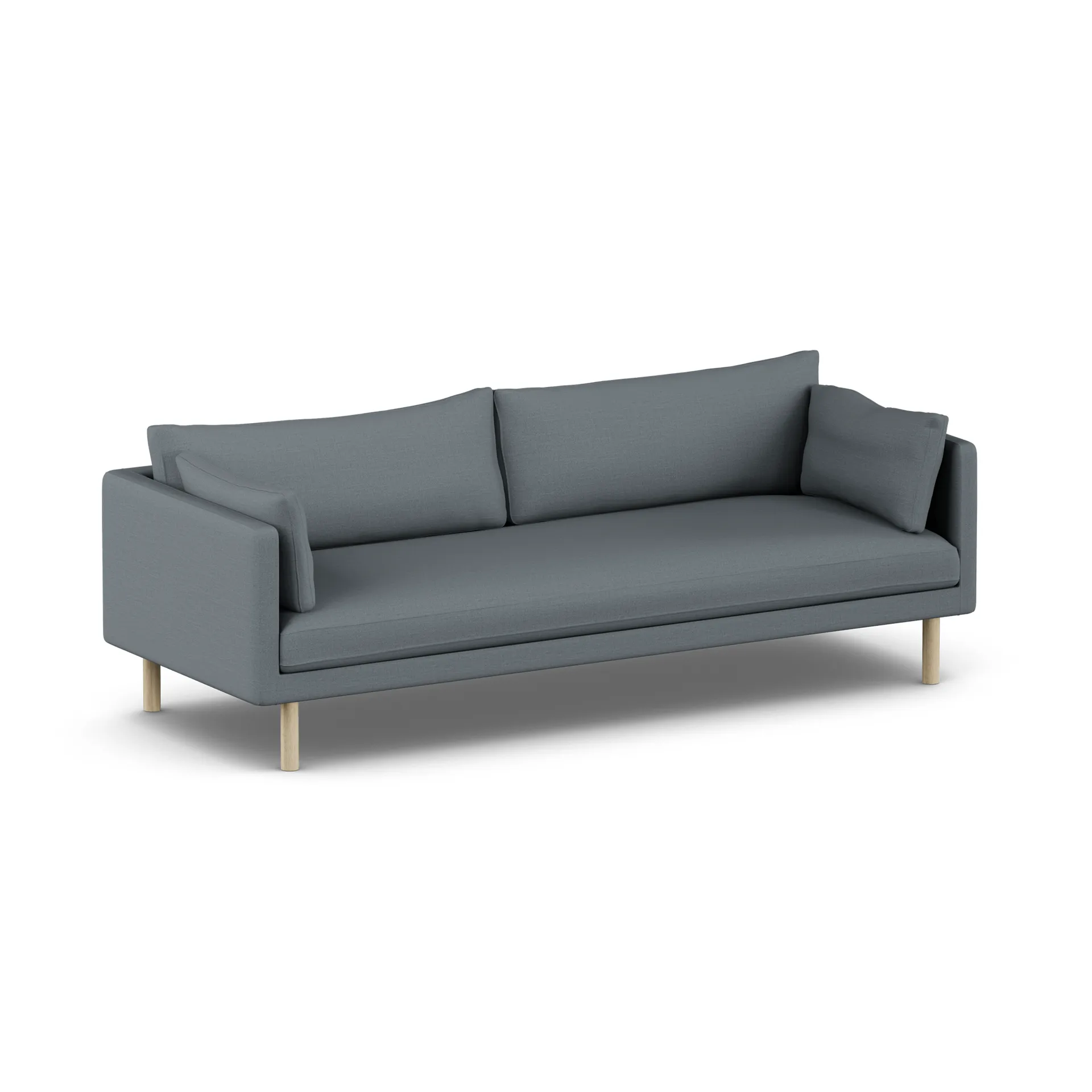 Linnevik sofa, Same Blue 6678-hvidolieret eg, 4-pers., uden skørt 1898