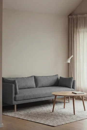 Linnevik sofa - Same Blue 6678-hvidolieret eg, 4-pers., uden skørt - 1898