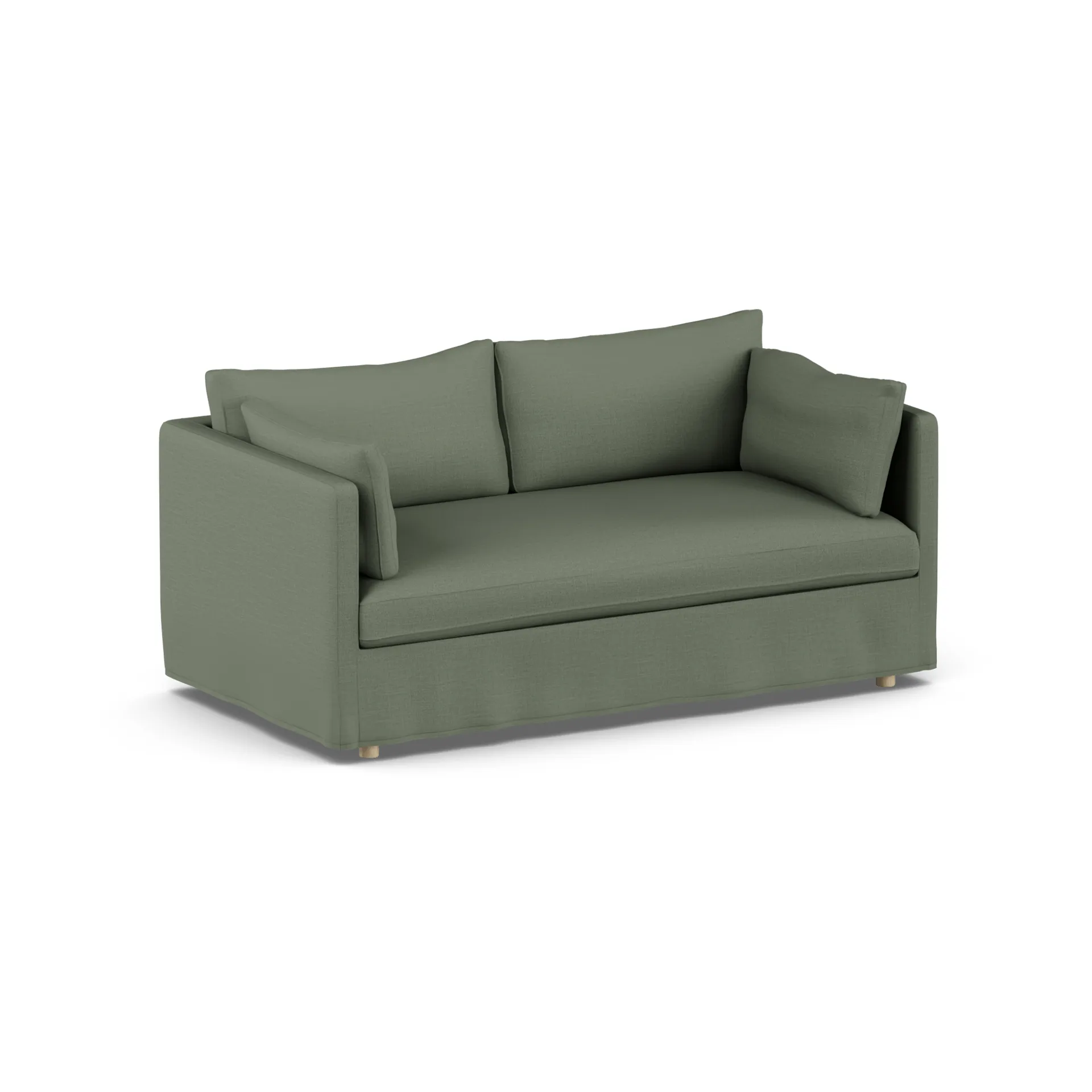 Linnevik sofa, Same Forest 6677-hvidolieret eg, 2-pers., med skørt 1898