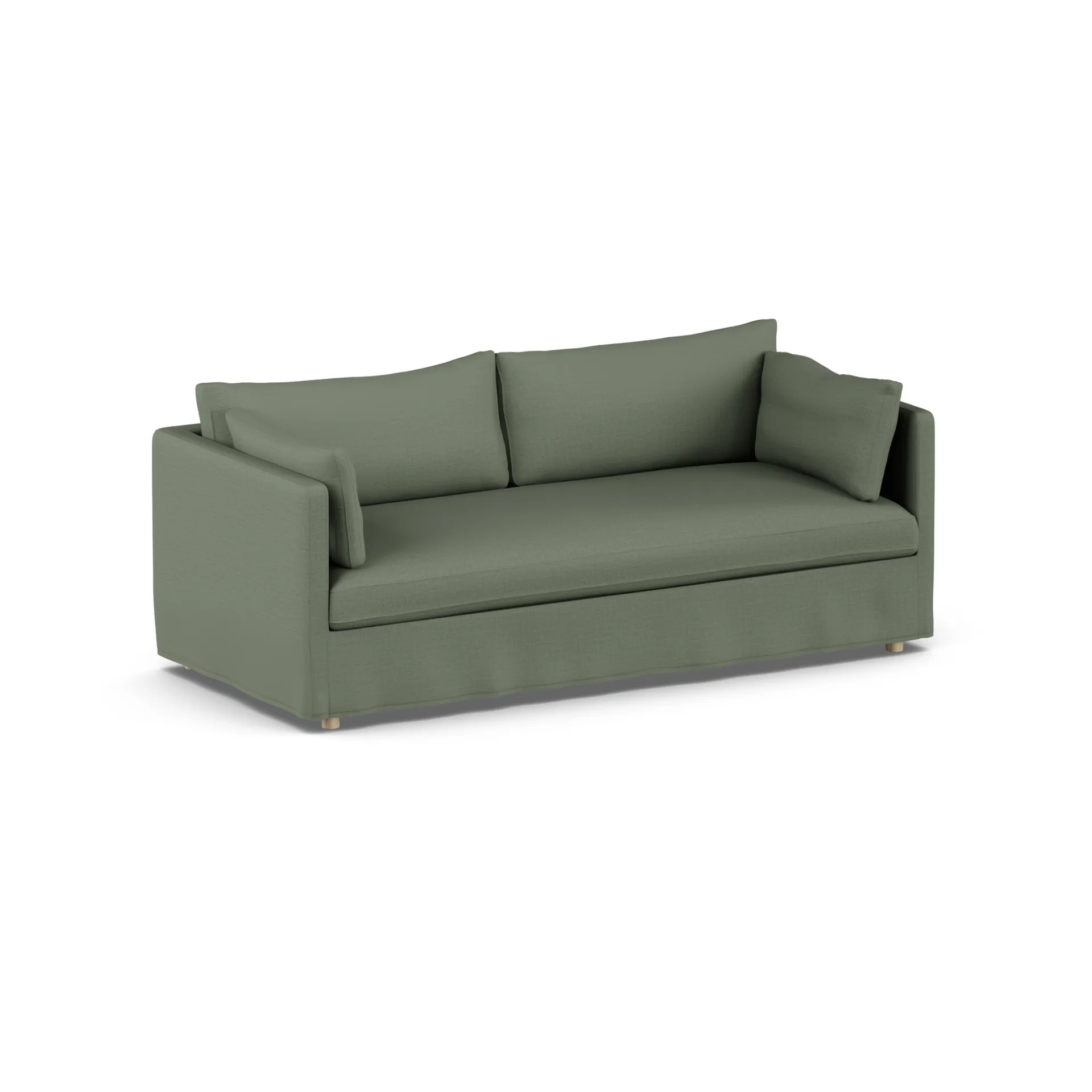 Linnevik sofa, Same Forest 6677-hvidolieret eg, 3-pers., med skørt 1898