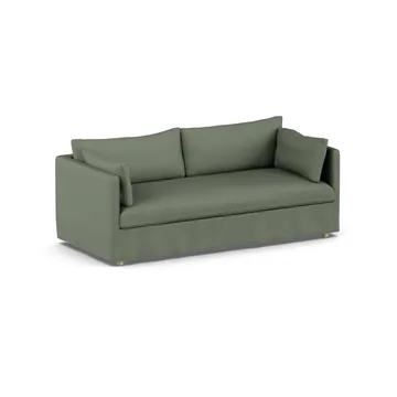Linnevik sofa - Same Forest 6677-hvidolieret eg, 3-pers., med skørt - 1898