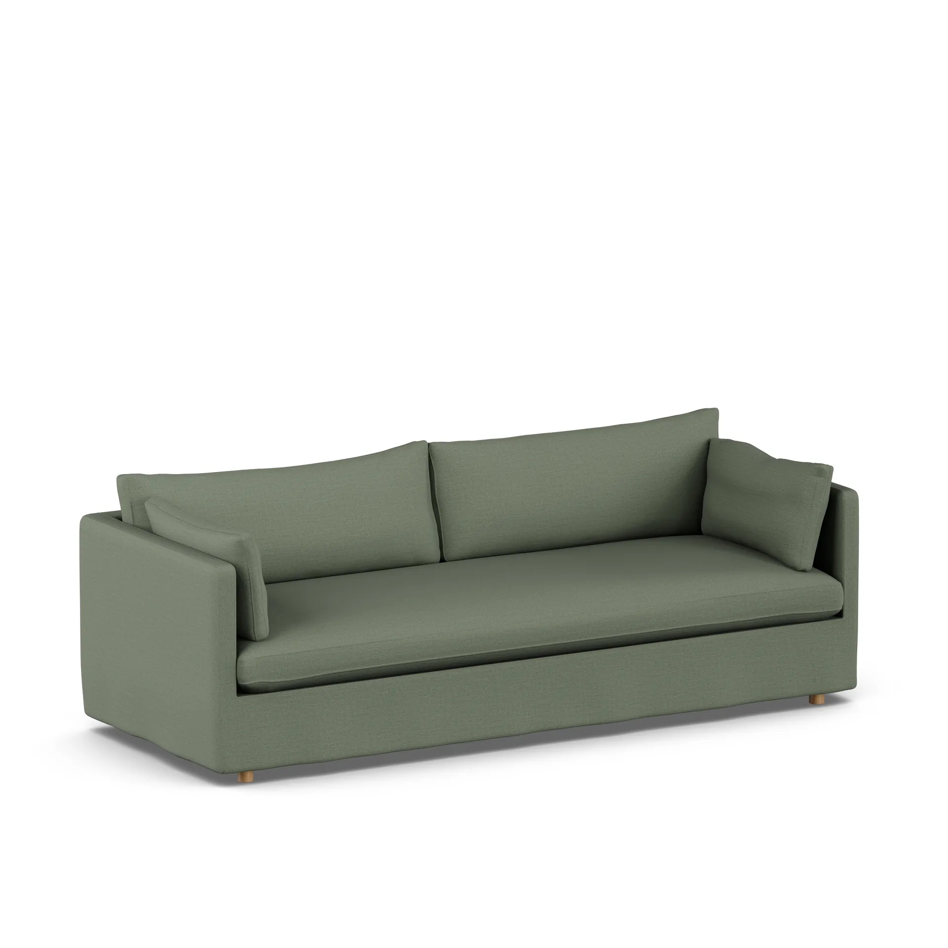 Linnevik sofa, Same Forest 6677-hvidolieret eg, 4-pers., med skørt 1898